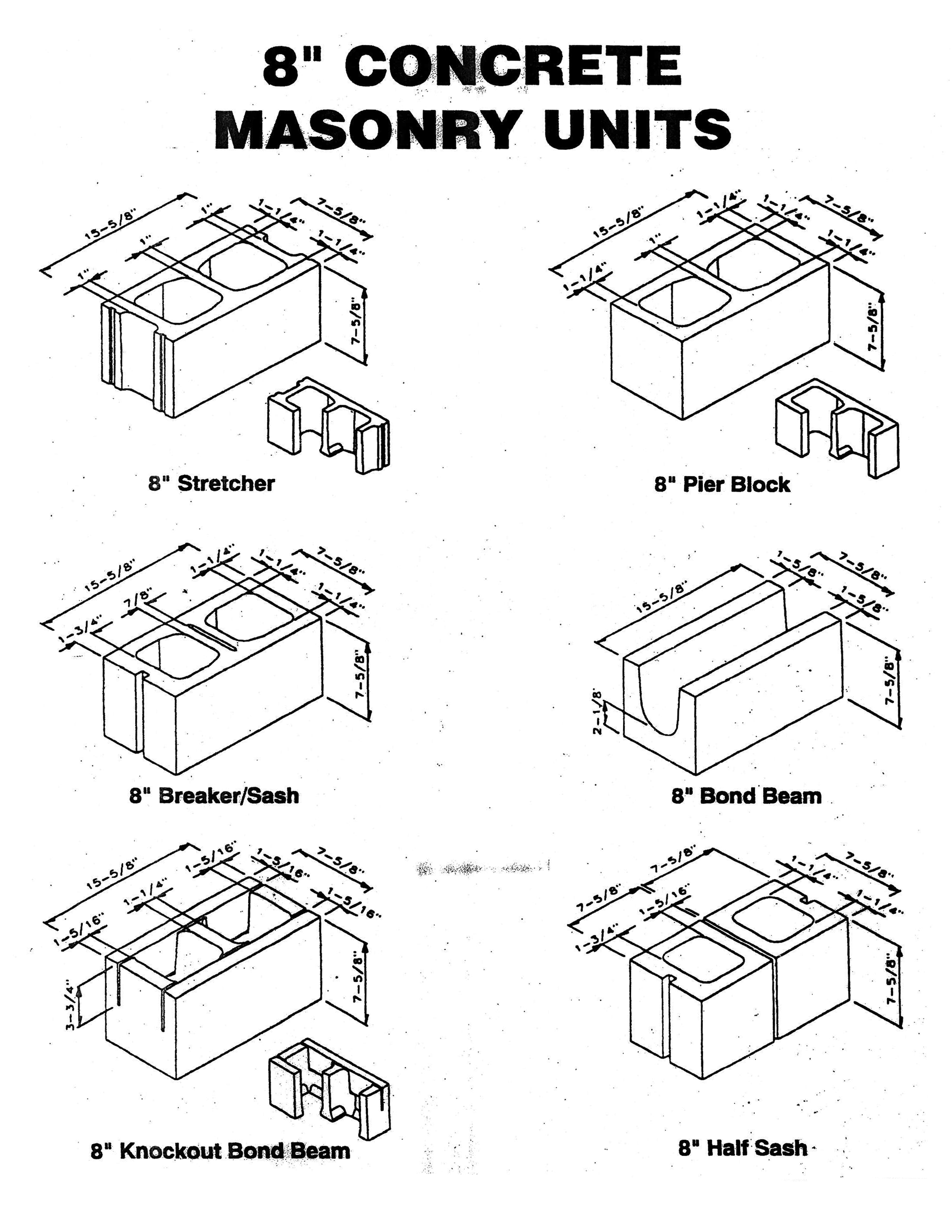8' Concrete Masonry Unit - Montfort Group